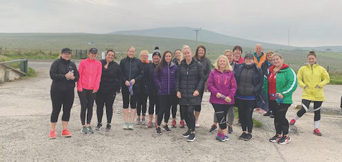 Fiona Shannon and her Tribe 40 participants on Black Mountain last week