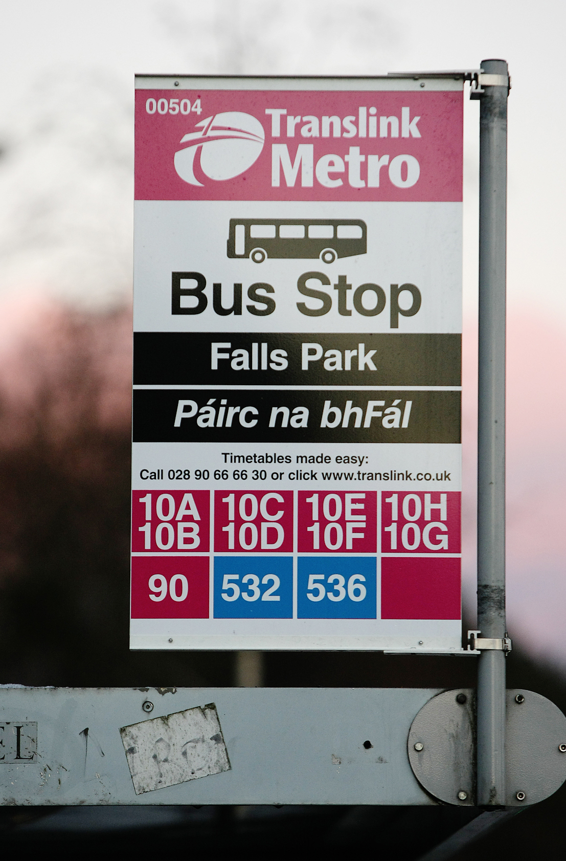 Bilingual signage put up by Translink. 1812mj10